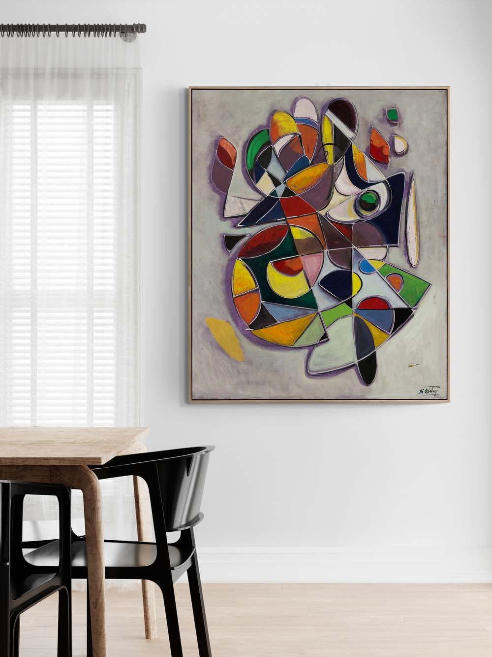 Bütünleşen Formlar Yağlı Boya Tablosu