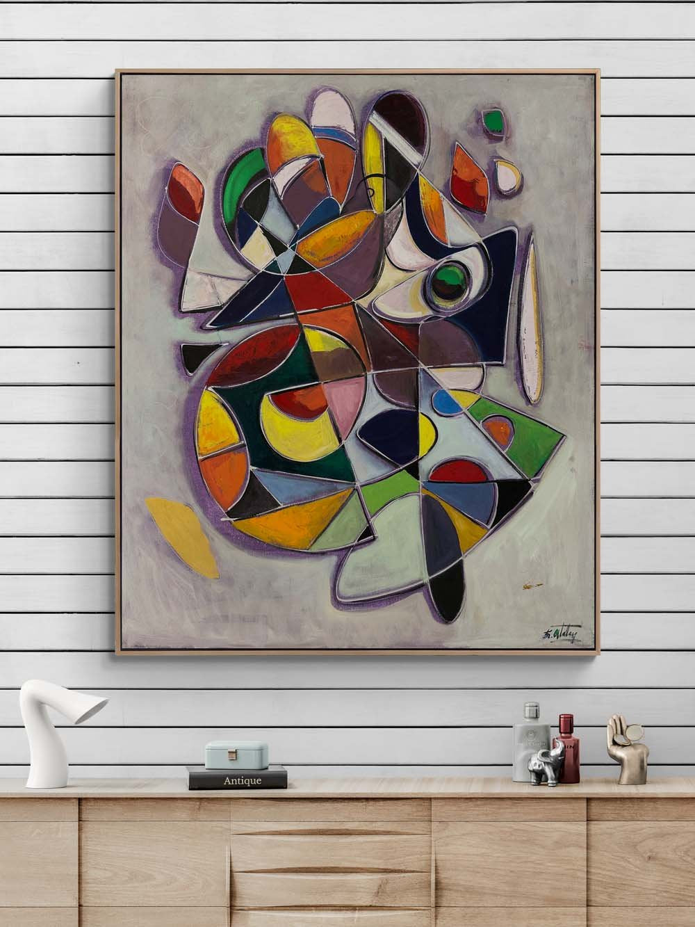 Bütünleşen Formlar Yağlı Boya Tablosu