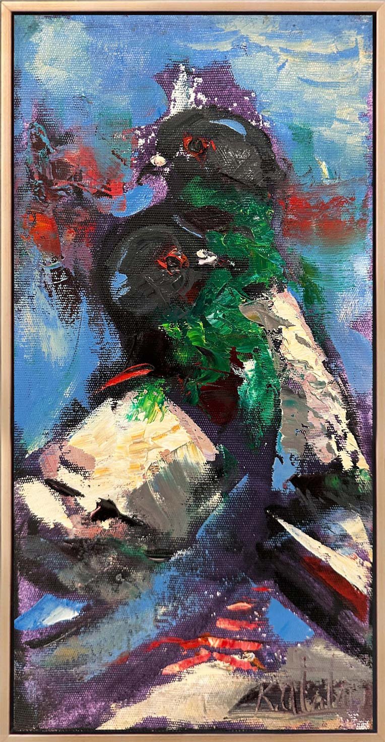 Güvercinler Zarafeti Yağlı Boya Tablosu