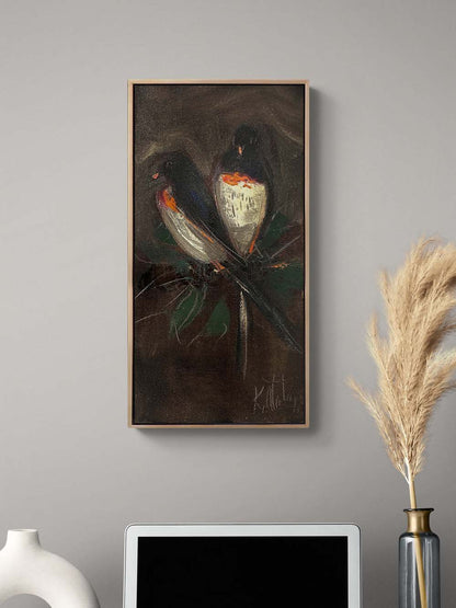 Çift Kuşlar Yağlı Boya Tablosu