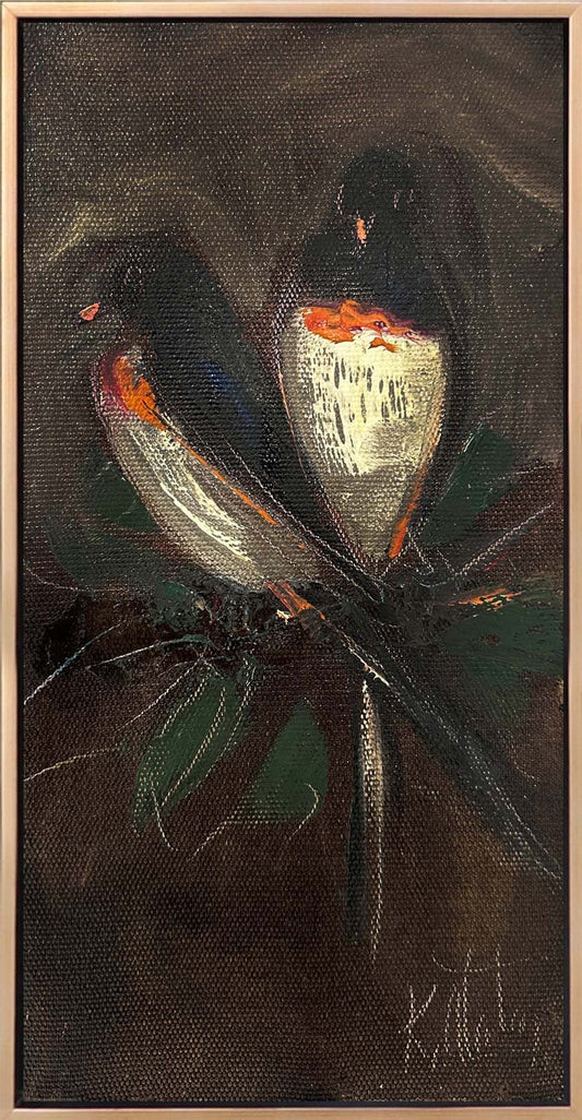 Çift Kuşlar Yağlı Boya Tablosu