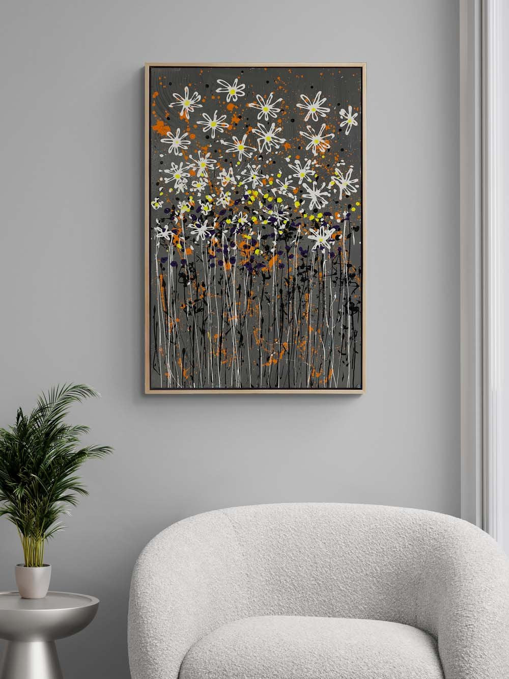 Modern Bahçe Yağlı Boya Tablosu