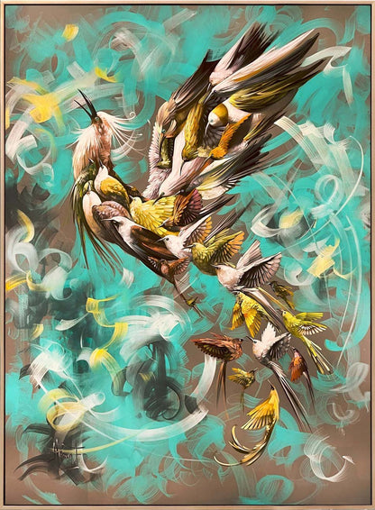 Kanat Çırpan Hayaller Yağlı Boya Tablosu