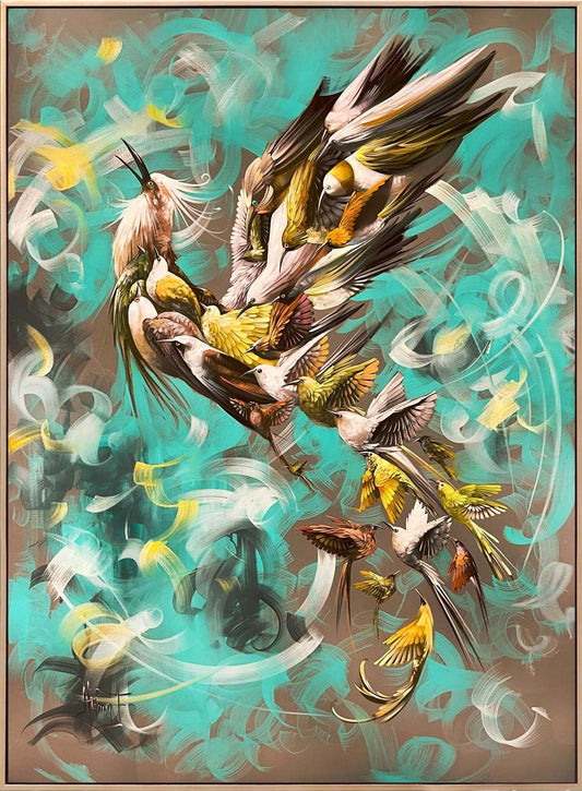 Kanat Çırpan Hayaller Yağlı Boya Tablosu