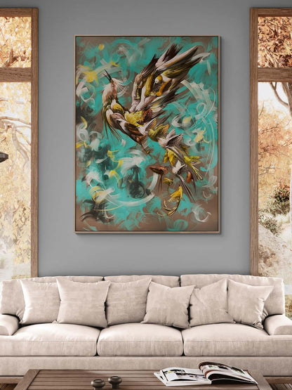 Kanat Çırpan Hayaller Yağlı Boya Tablosu