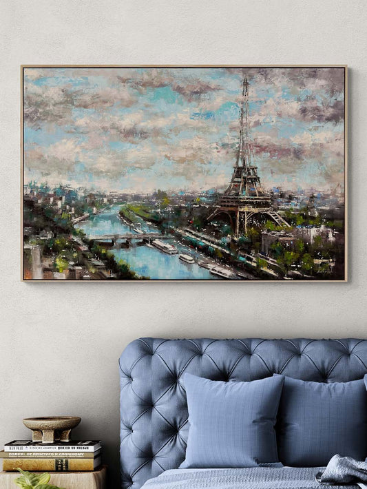 Paris'te Bir Akşam Yağlı Boya Tablosu