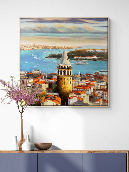 Galata’nın Ruhu Yağlı Boya Tablosu