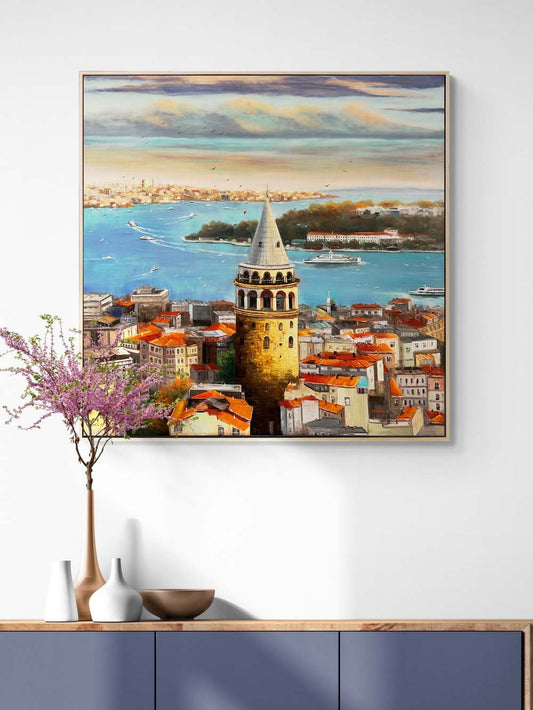 Galata’nın Ruhu Yağlı Boya Tablosu