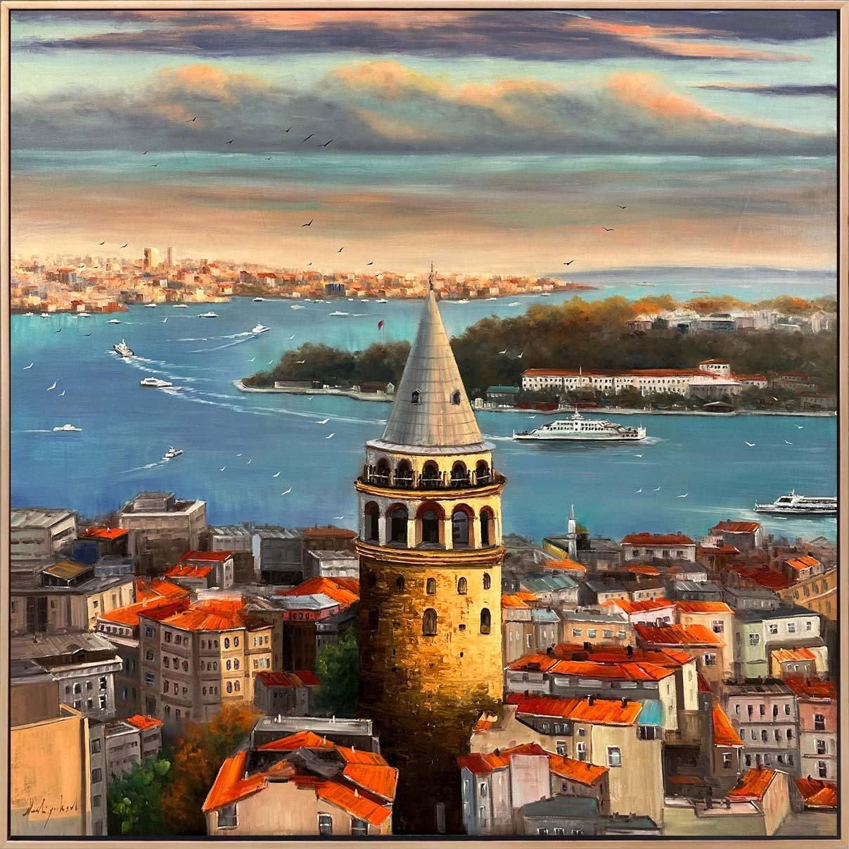 Galata’nın Ruhu Yağlı Boya Tablosu