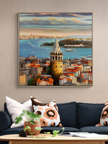 Galata’nın Ruhu Yağlı Boya Tablosu