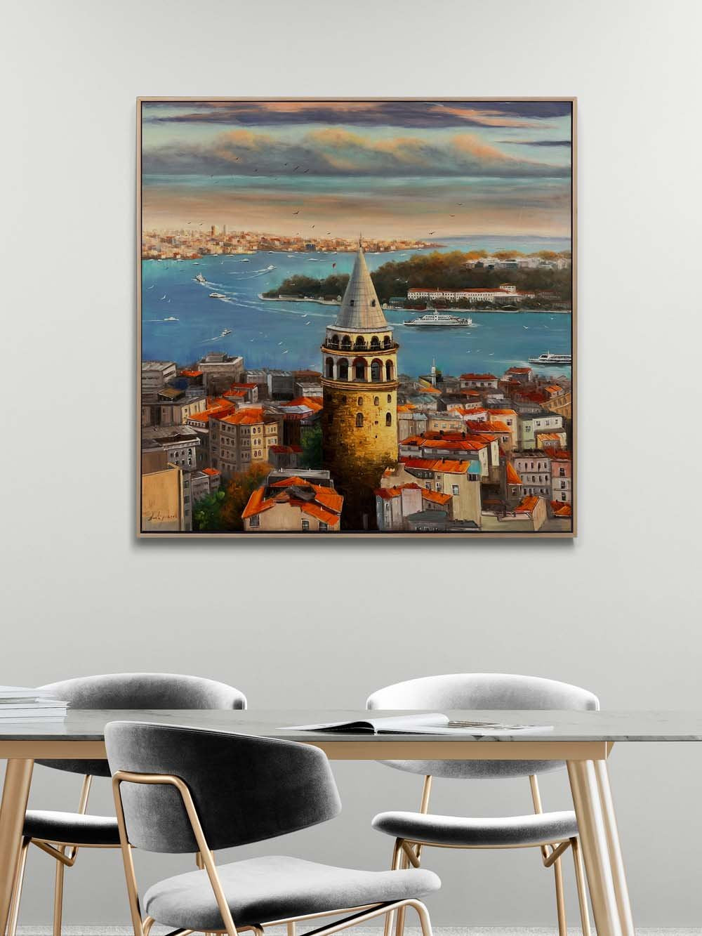 Galata’nın Ruhu Yağlı Boya Tablosu
