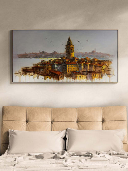 Haliç’e Bakan Kule Yağlı Boya Tablosu