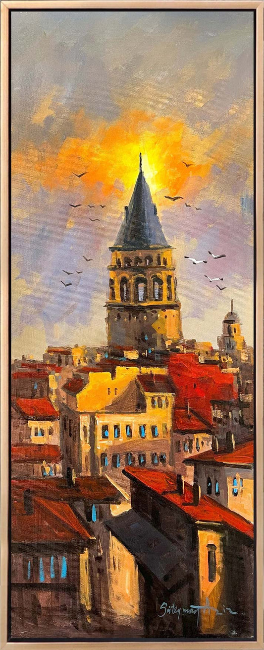 Galata’da Hayaller Yağlı Boya Tablosu