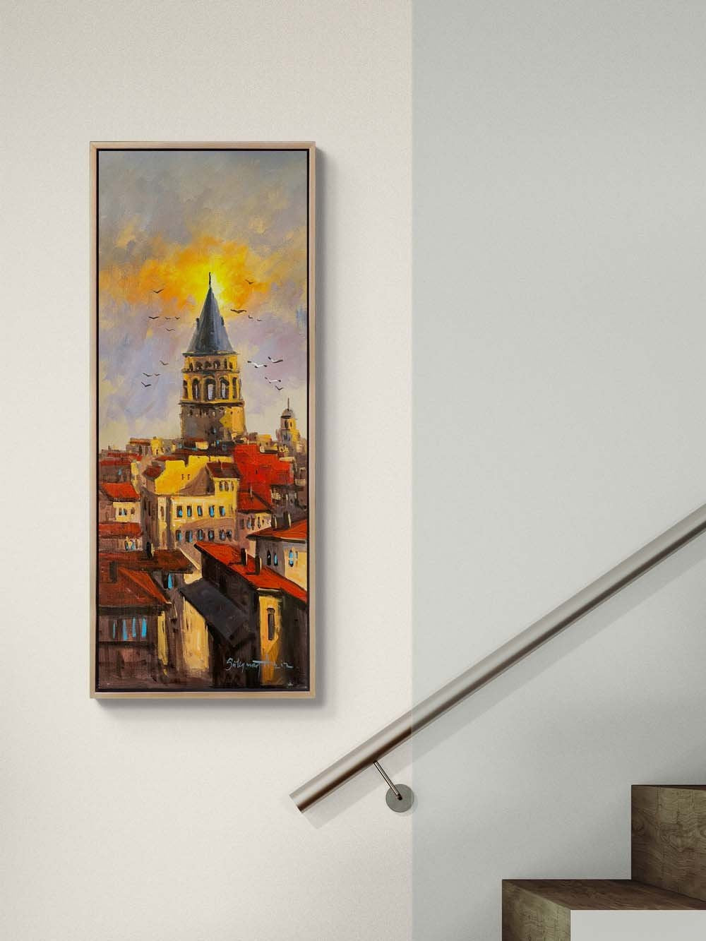 Galata’da Hayaller Yağlı Boya Tablosu