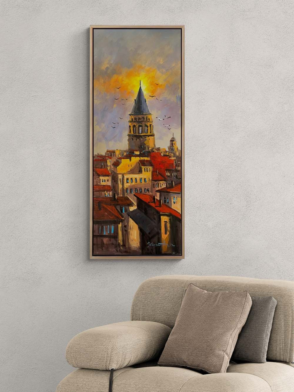 Galata’da Hayaller Yağlı Boya Tablosu