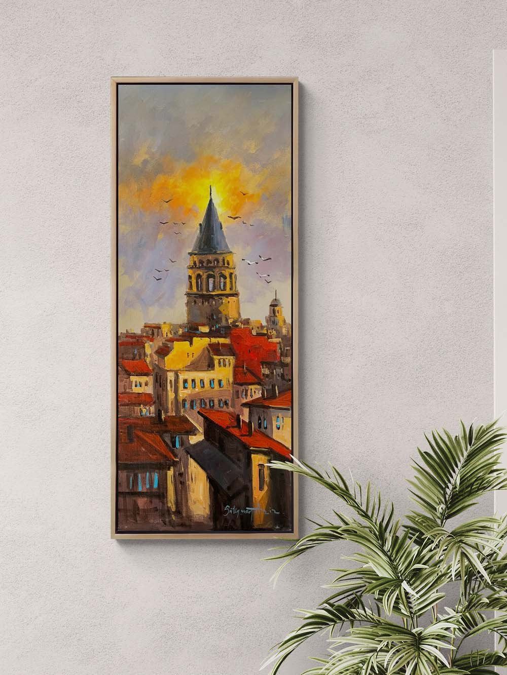 Galata’da Hayaller Yağlı Boya Tablosu