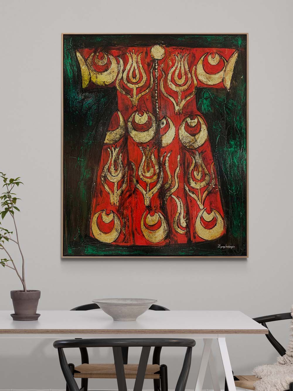 Türk Kaftanı Yağlı Boya Tablosu