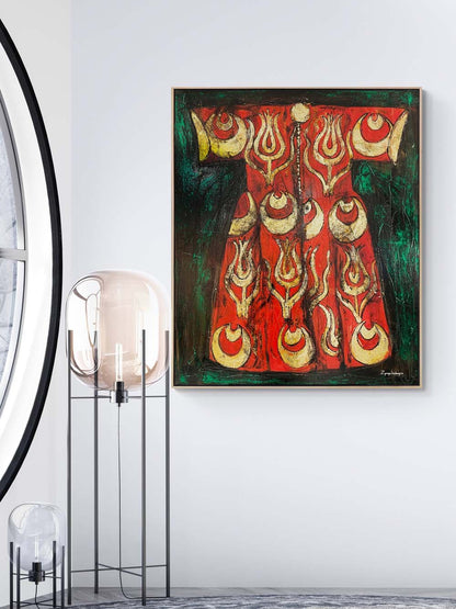 Türk Kaftanı Yağlı Boya Tablosu