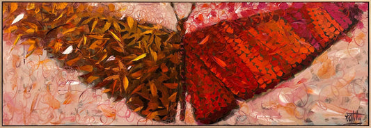 Sonbaharda Kelebek Yağlı Boya Tablosu