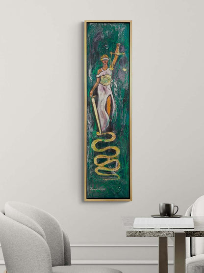 Terazi ve Kılıç Yağlı Boya Tablosu