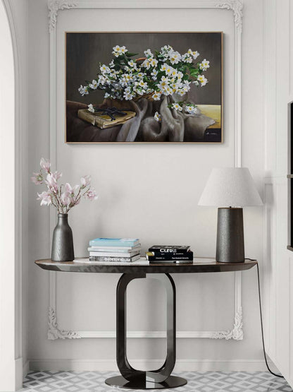 Sepette Yaseminler Yağlı Boya Tablosu