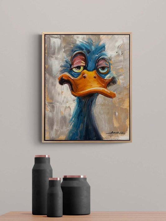 Huysuz Ördek Yağlı Boya Tablosu