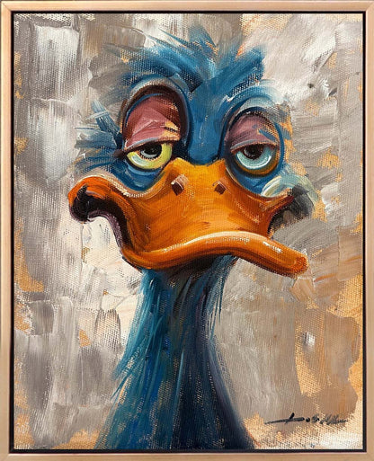 Huysuz Ördek Yağlı Boya Tablosu