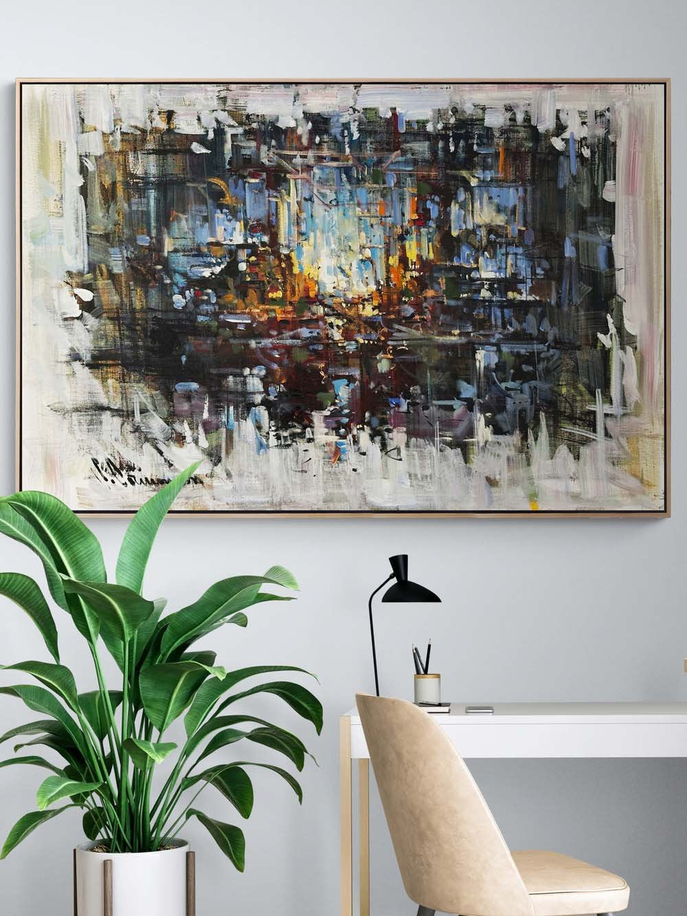 Gölgelerde İzler Yağlı Boya Tablosu