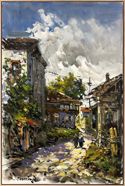 Eski Zamanın Sokakları Yağlı Boya Tablosu