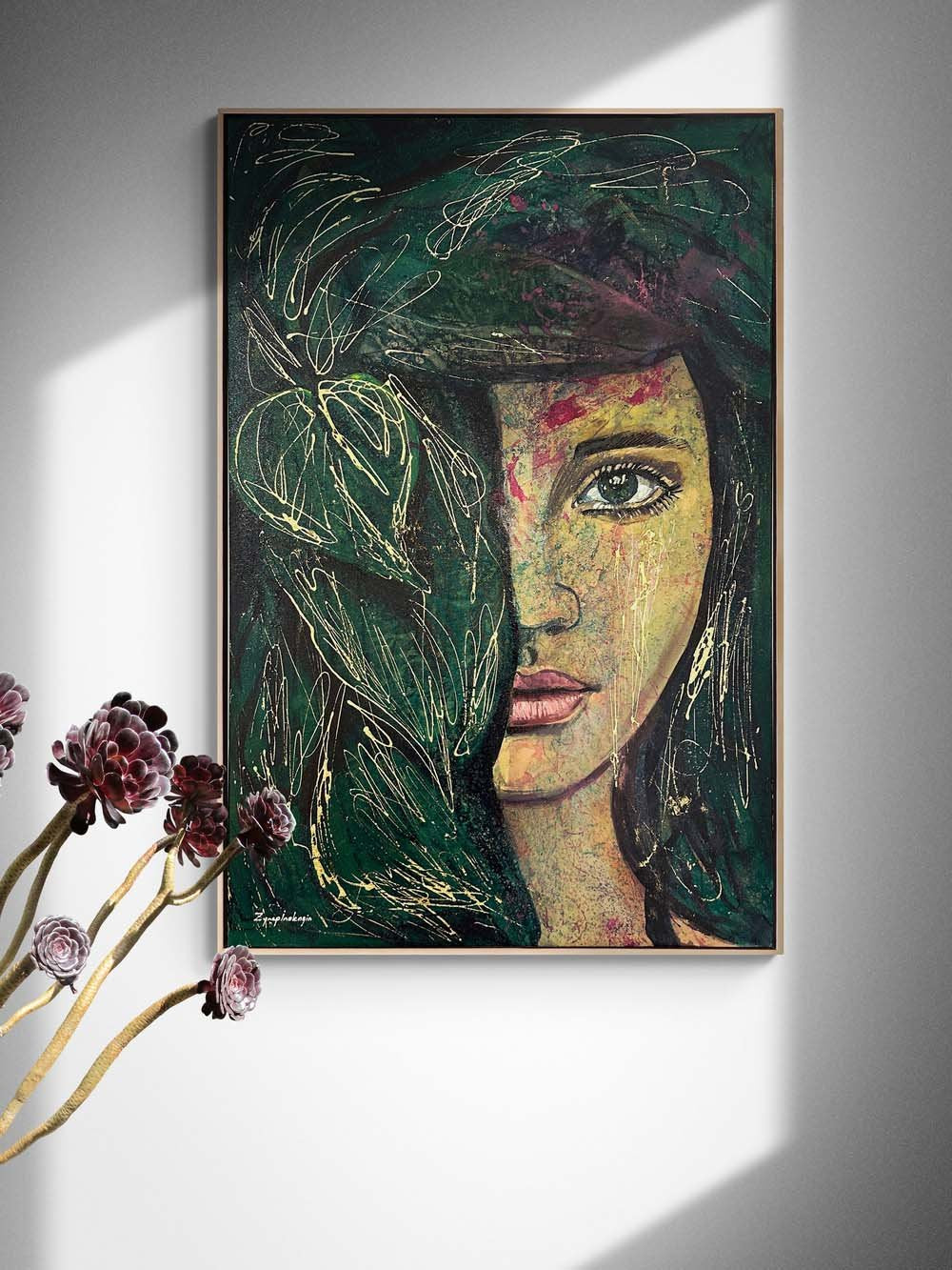 Ormanın Kızı Yağlı Boya Tablosu