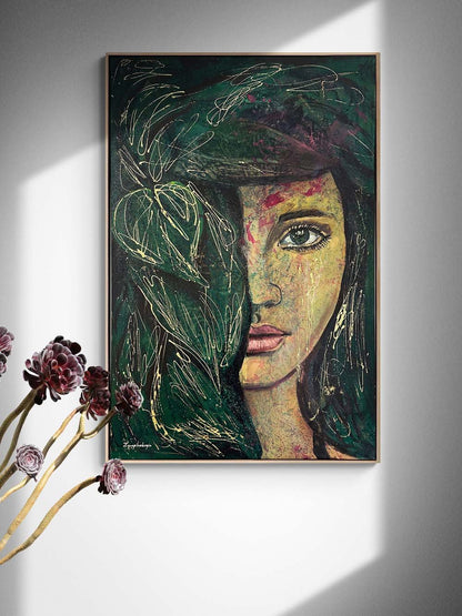 Ormanın Kızı Yağlı Boya Tablosu