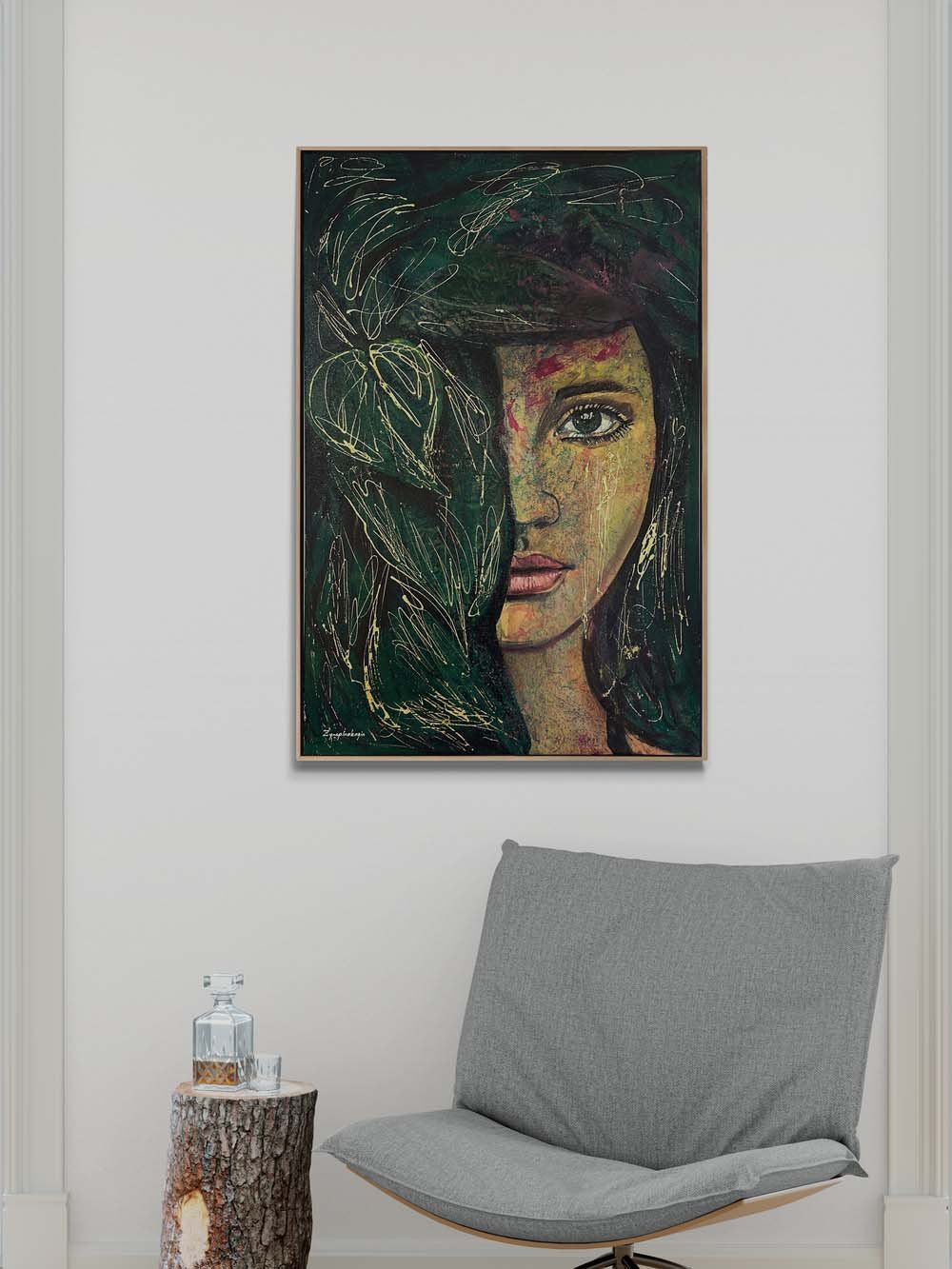 Ormanın Kızı Yağlı Boya Tablosu