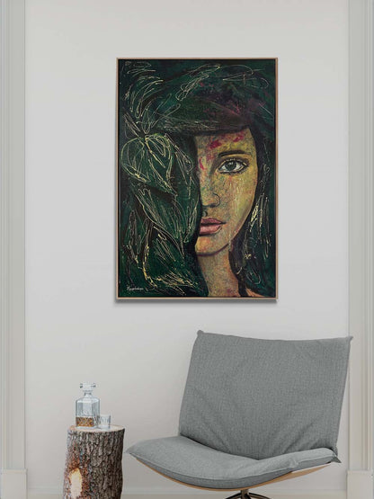 Ormanın Kızı Yağlı Boya Tablosu