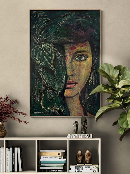 Ormanın Kızı Yağlı Boya Tablosu