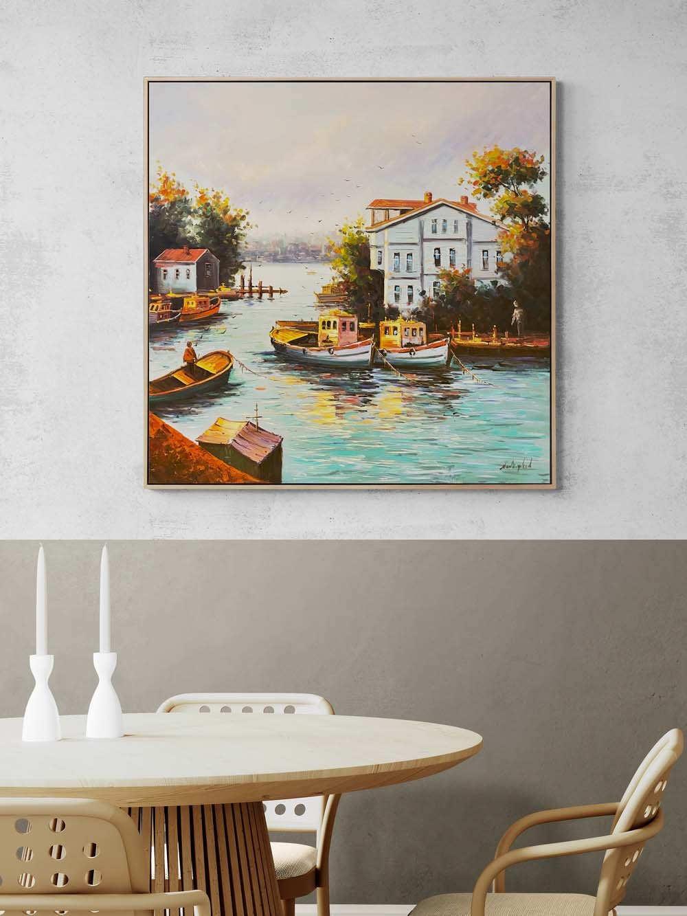 Boğazın Melodisi Yağlı Boya Tablosu