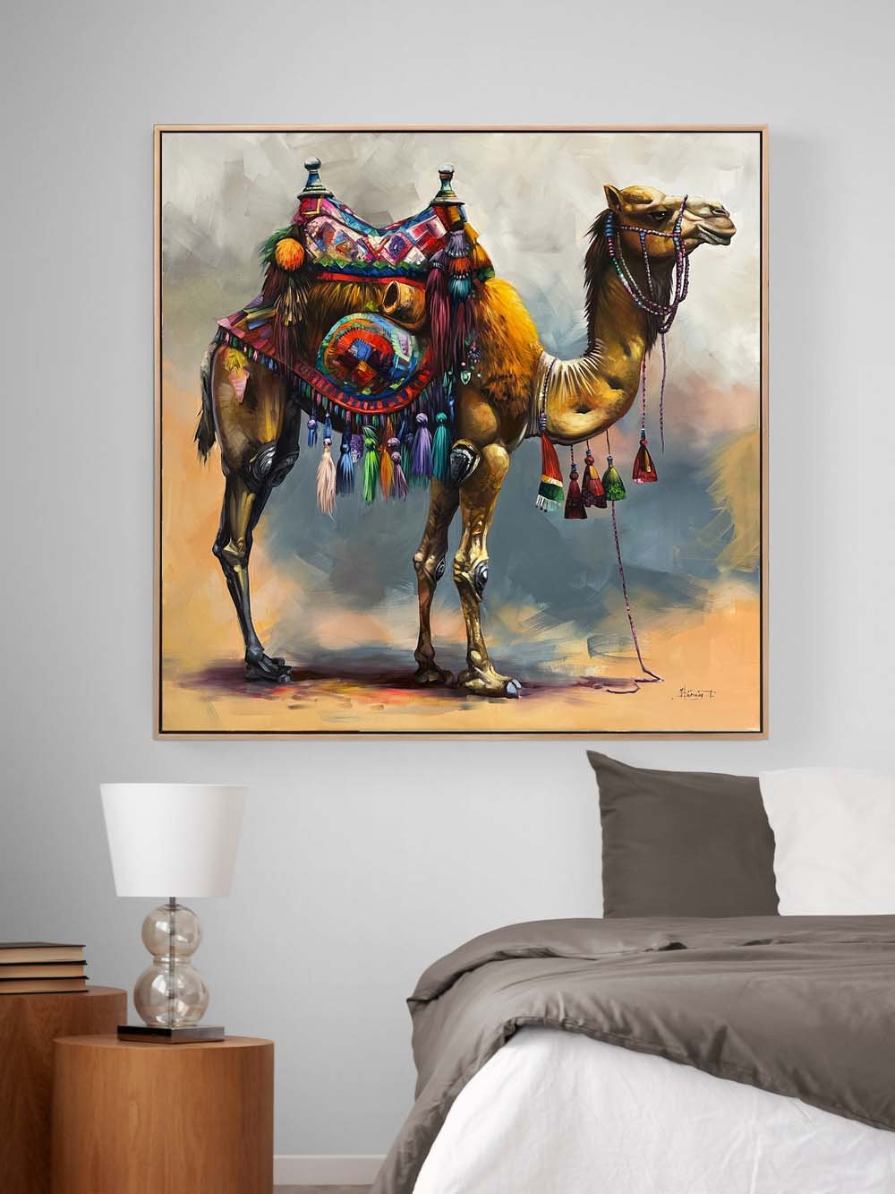 Çölün Asil Yolcusu Yağlı Boya Tablosu