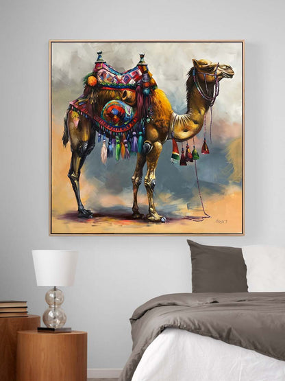 Çölün Asil Yolcusu Yağlı Boya Tablosu