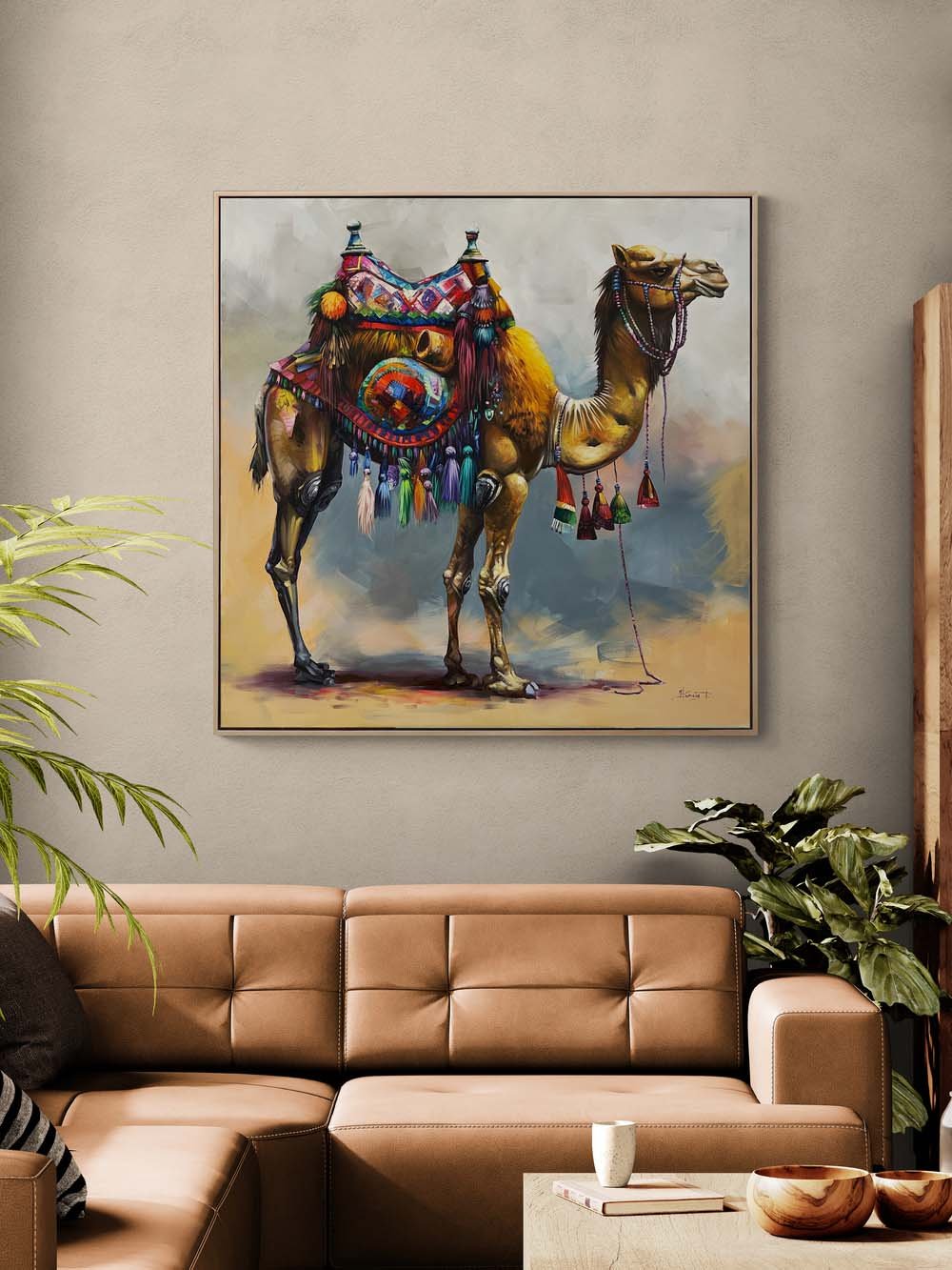 Çölün Asil Yolcusu Yağlı Boya Tablosu