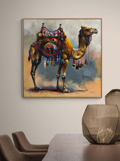 Çölün Asil Yolcusu Yağlı Boya Tablosu