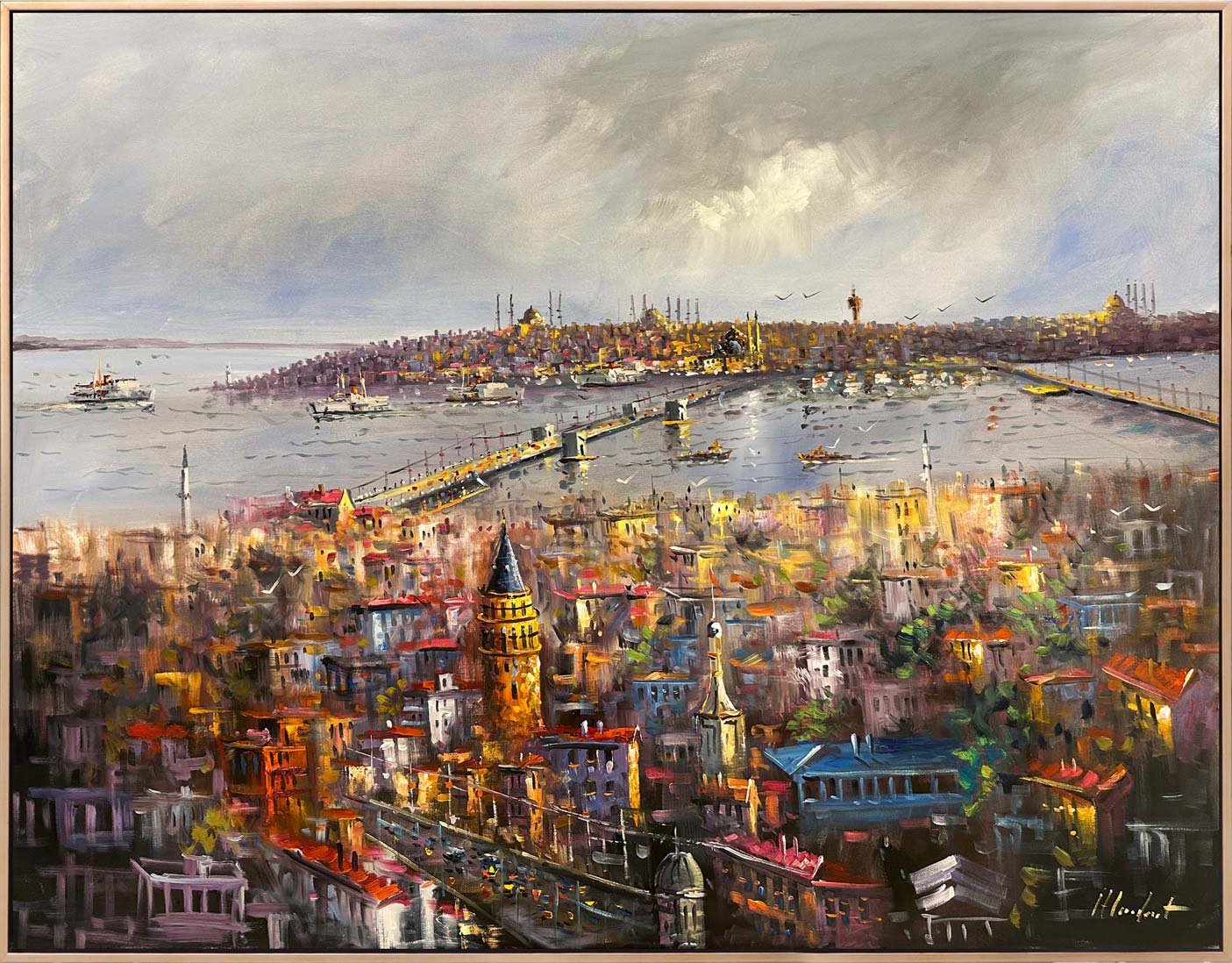 İki Kıta Arasında Yağlı Boya Tablosu