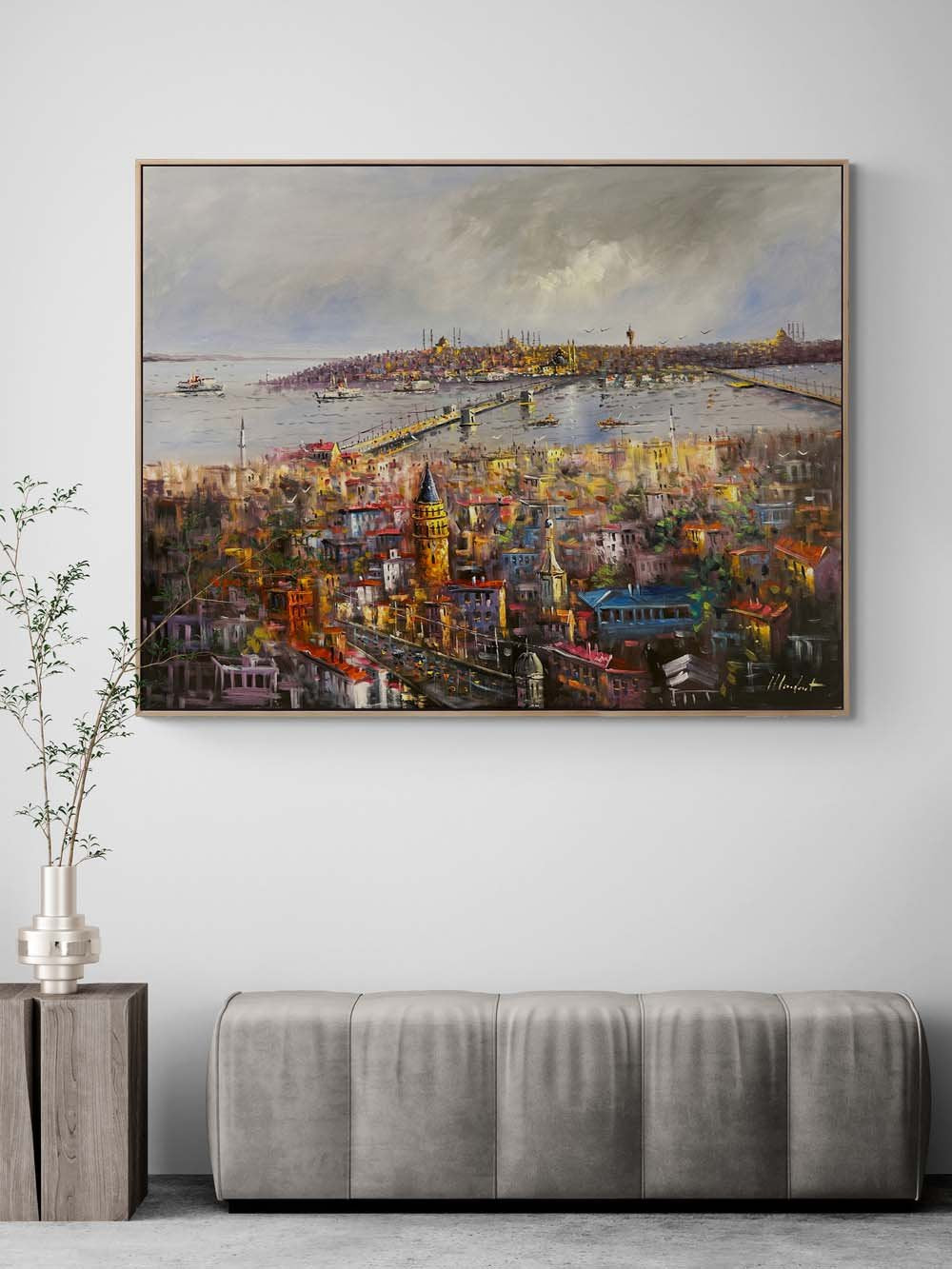 İki Kıta Arasında Yağlı Boya Tablosu