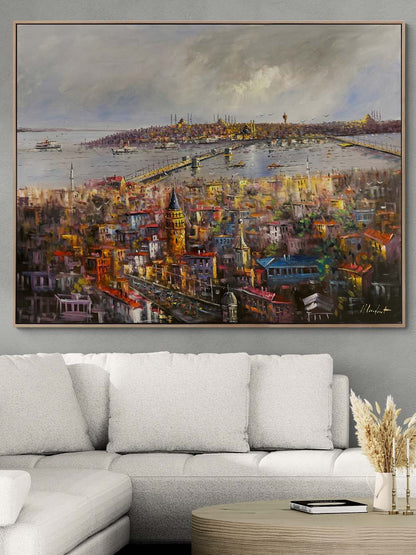 İki Kıta Arasında Yağlı Boya Tablosu