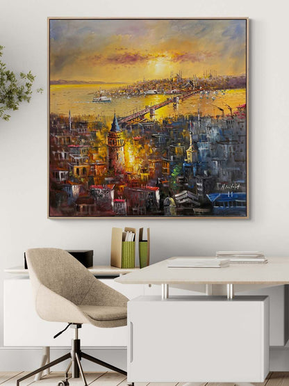 Boğazın Renkleri Yağlı Boya Tablosu