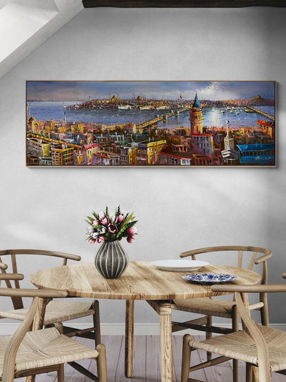 İstanbul Boğazın Büyüsü Yağlı Boya Tablosu