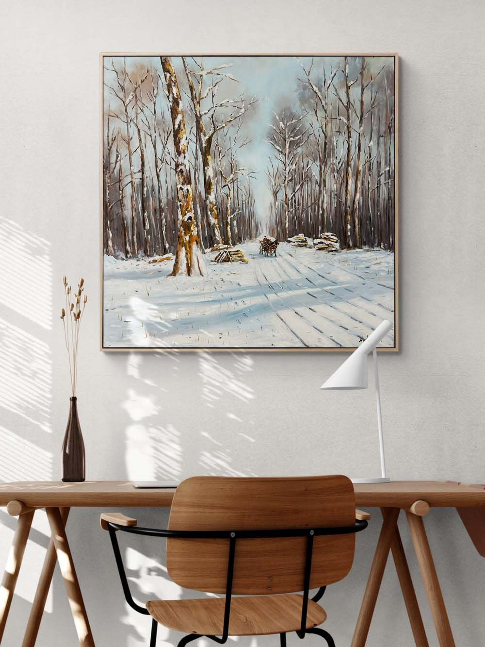 Karlar Altında Yolculuk Yağlı Boya Tablosu