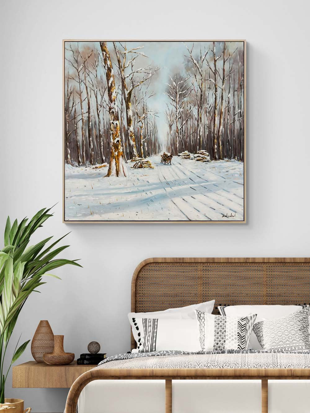 Karlar Altında Yolculuk Yağlı Boya Tablosu