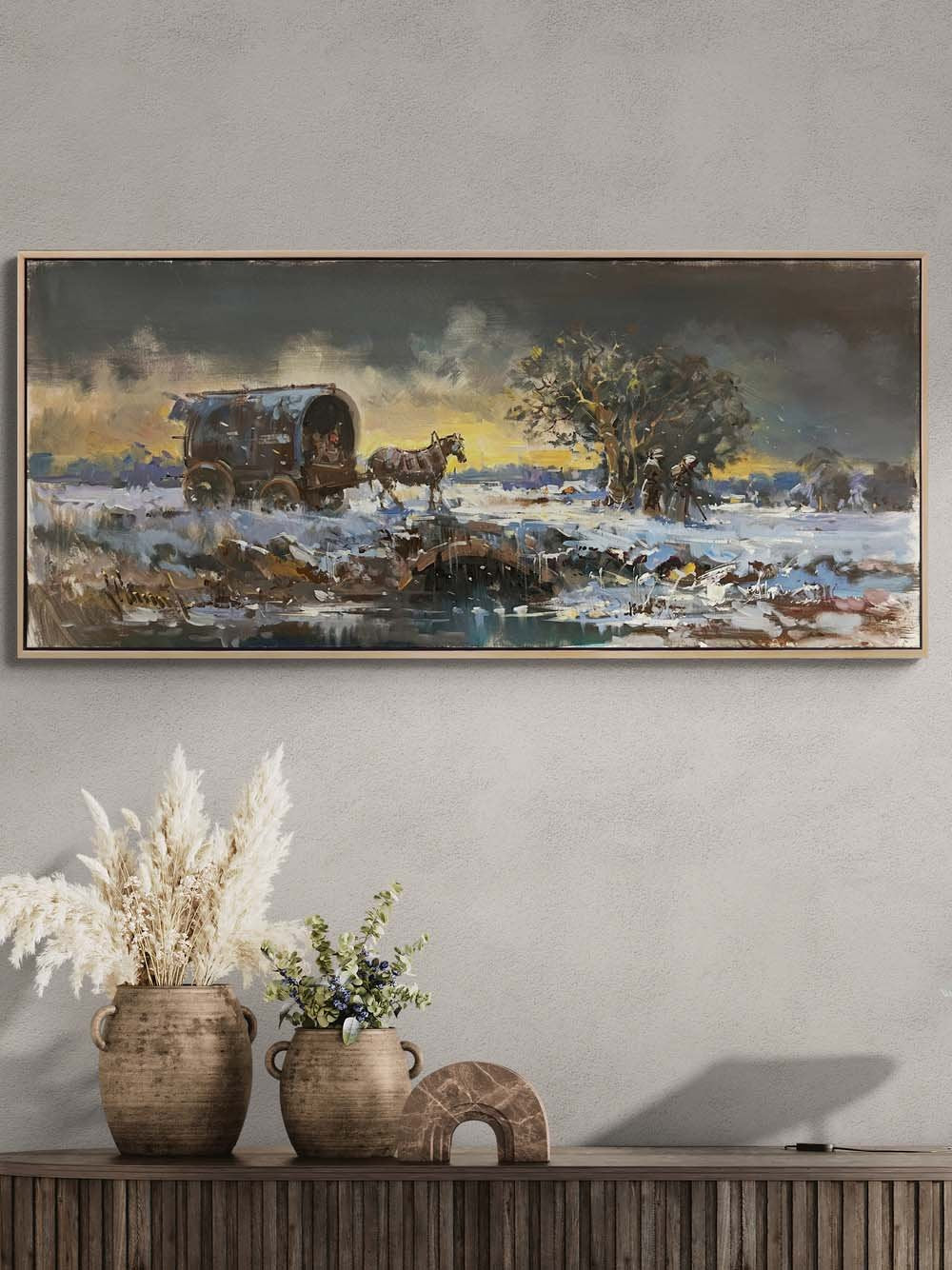 Beyaz Yolculuk Yağlı Boya Tablosu