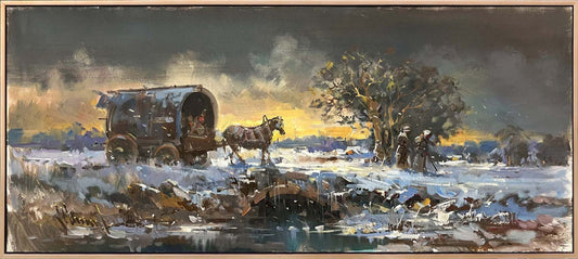 Beyaz Yolculuk Yağlı Boya Tablosu