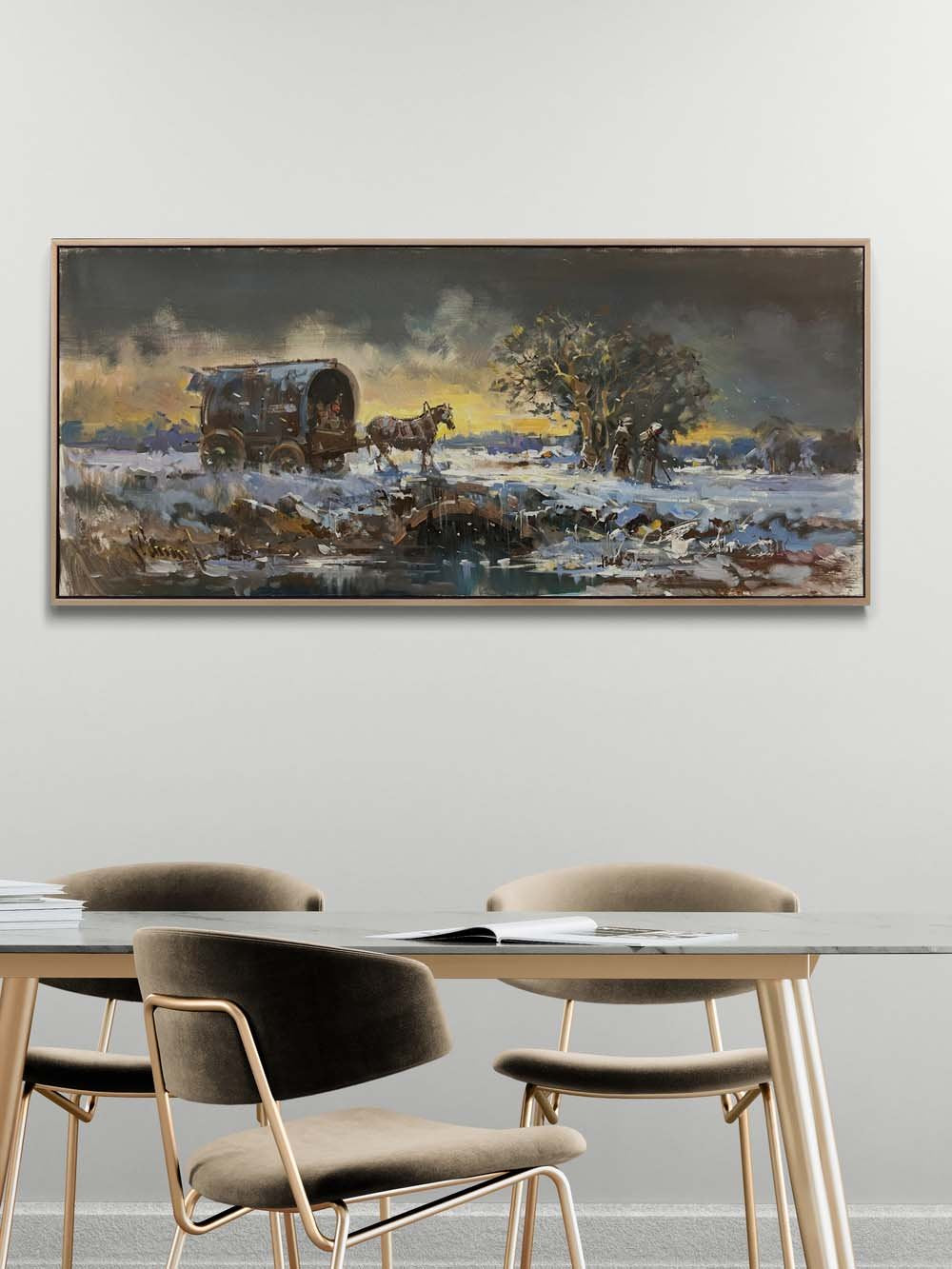 Beyaz Yolculuk Yağlı Boya Tablosu