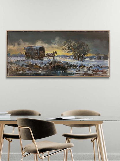 Beyaz Yolculuk Yağlı Boya Tablosu